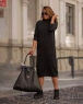 Платье лапша с кармашками черное M37 11.23