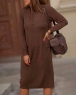 Платье лапша с кармашками шоколад M37 11.23
