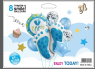 Набор фольгированных шаров (8 Smile Ballons) С днём рождения 08-16/015