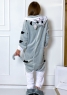 Кигуруми для взрослых пижамка Котенок Чио серый