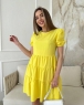 Платье ярусное с коротким рукавом лимон G289