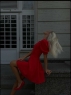 Платье барби с открытой спиной красное G250