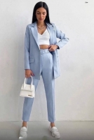 Костюм классика барби пиджак и брюки с ремешком голубой RX_Новая цена