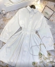 Туника-платье пояс резинка белое G245 G250 01.24