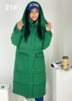 Болоневое пальто еврозима 21# Зелёное DIM