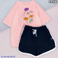 Шорты и футболка девушка в цветах Розовая SV DN 