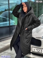 Болоневое пальто 902 чёрное SV