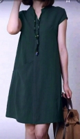 Платье барби с карманом Зеленое RH122
