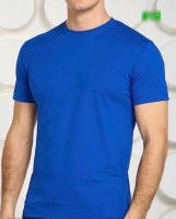 Мужская однотонная футболка ярко-синяя VD107