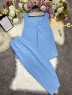 Костюм Size Plus майка треугольный вырез и брюки голубой M29