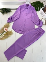 Костюм с брюками Size plus Фиолетовый M98
