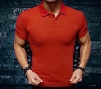 Мужская футболка поло красная V107