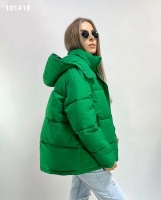 Куртка с капюшоном 101 зеленая DIM