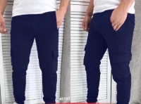 Мужские брюки с карманами на бёдрах Темно-синие V107