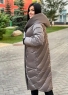 Болоневое пальто с капюшоном каппучино RH06