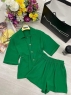 Костюм с коротким рукавом Сингапур с шортами зеленый BEK_Новая цена