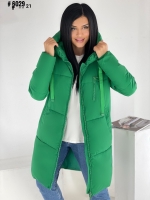 Удлинённая куртка 6029 зелёная DIM