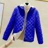 Стеганная куртка Size Plus с капюшоном ярко-синяя K53