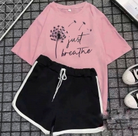 Шорты и розовая футболка just breathe D31_Новая цена