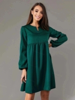 Платье барби колокольчик с вырезом зеленое O114 A133