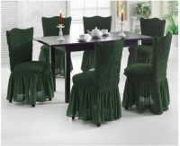 Комплект чехлов на стулья из 6 штук зеленый