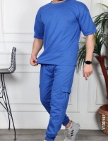 Мужской костюм брюки с карманами на бедре Ярко-Синий VD107