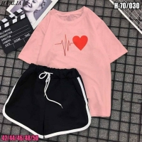 Шорты и футболка биение сердца розовая Новая цена SV