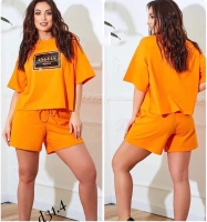 Костюм Size Plus Angel футболка и шорты оранжевый D31 DN