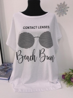 Свободная футболка SIZE Plus Beach Bum Белая In