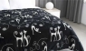 Плед флисовый кошки черный 180х200