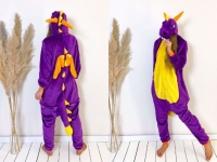 Кигуруми пижамка фиолетовый дракон Спайро