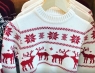 Вязаный свитер с оленями бежевый DN