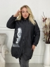 Куртка Size Plus женский образ черная KSU