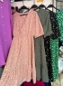 Платье миди в цветы с коротким зелёное VSD115
