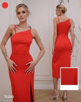 Платье коктейльное красное G290