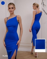 Платье коктейльное яр-синее G290