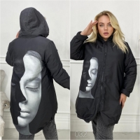 Куртка Size Plus женский образ черная KSU
