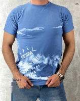 Мужская футболка море голубая SN