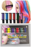 Расчёска для временного окрашивания волос 6 цветов