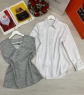 Комплект двойка рубашка белая и серый жилет BEK