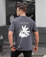 Мужская футболка с Пальмой серая SN