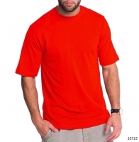 Мужская однотонная футболка красная VD107