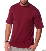 Мужская однотонная футболка бордовая VD107