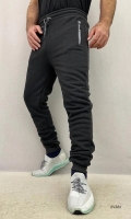 Мужские брюки с начесом карман на молнии темно-серые 10.23 V107