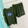 Костюм Size Plus футболка и шорты бабочка хаки M29 03.24