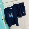 Костюм Size Plus футболка и шорты бабочка темно-синий M29 03.24