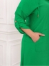 Платье с капюшоном Size plus Сингапур Зелёное Rh06